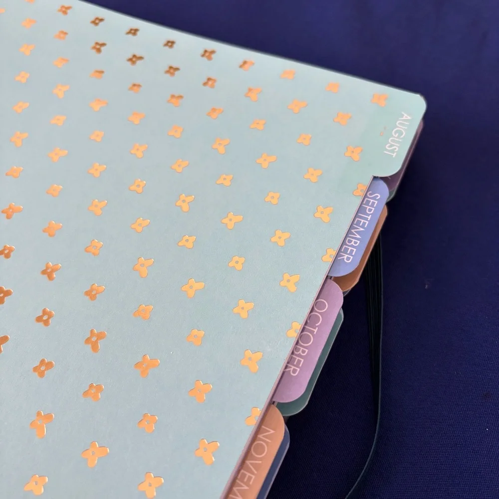 Spiral Bound Peacock Floral 17-Month Planner